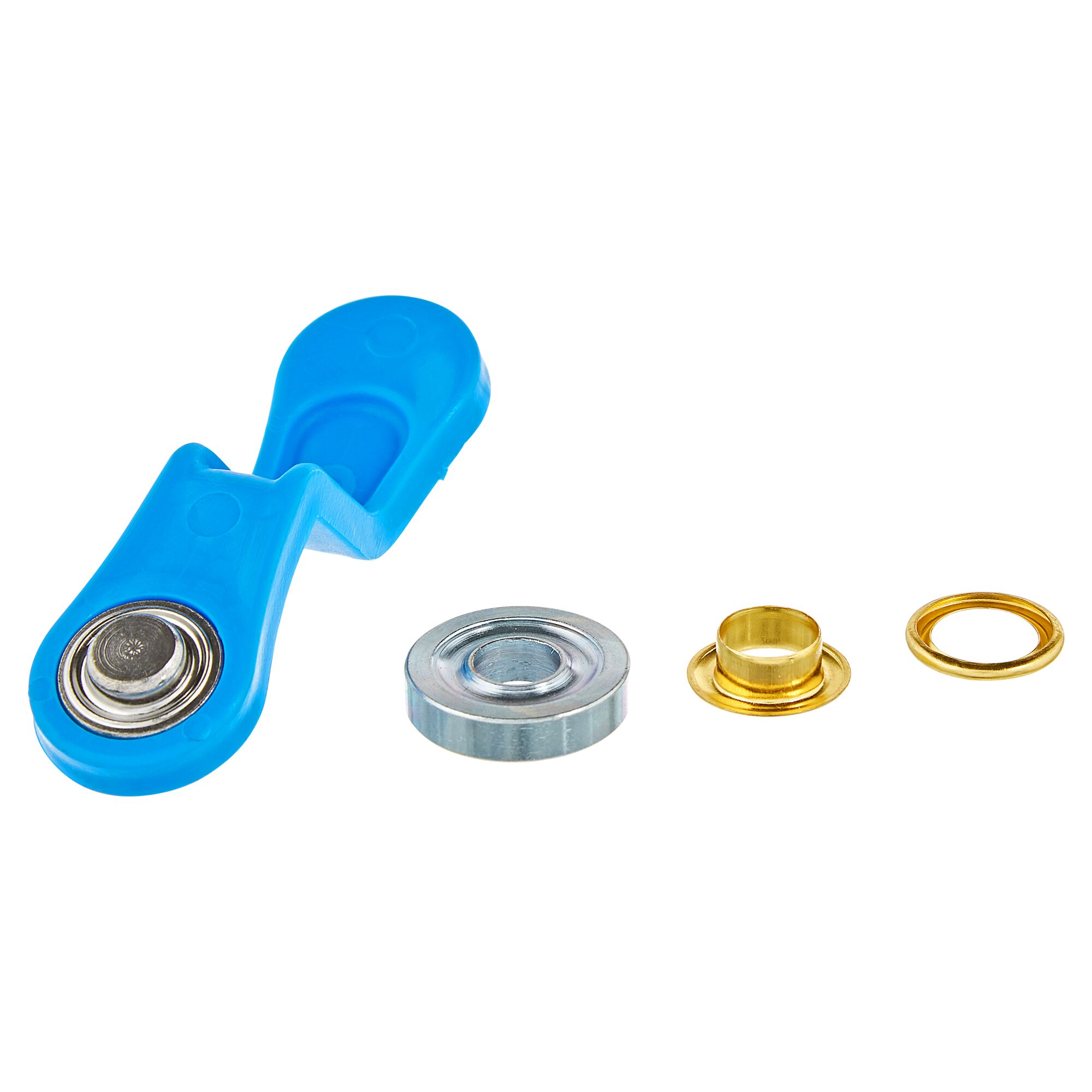 Werkzeug zum Ösen setzen, Ösen und Scheiben