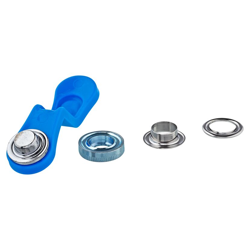 Ösen mit Scheiben Messing vernickelt Ø 14 mm 12 Stück
