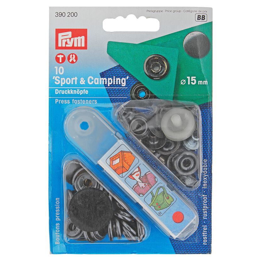 Druckknöpfe "Sport & Camping" Ø 15 mm 10 Stück