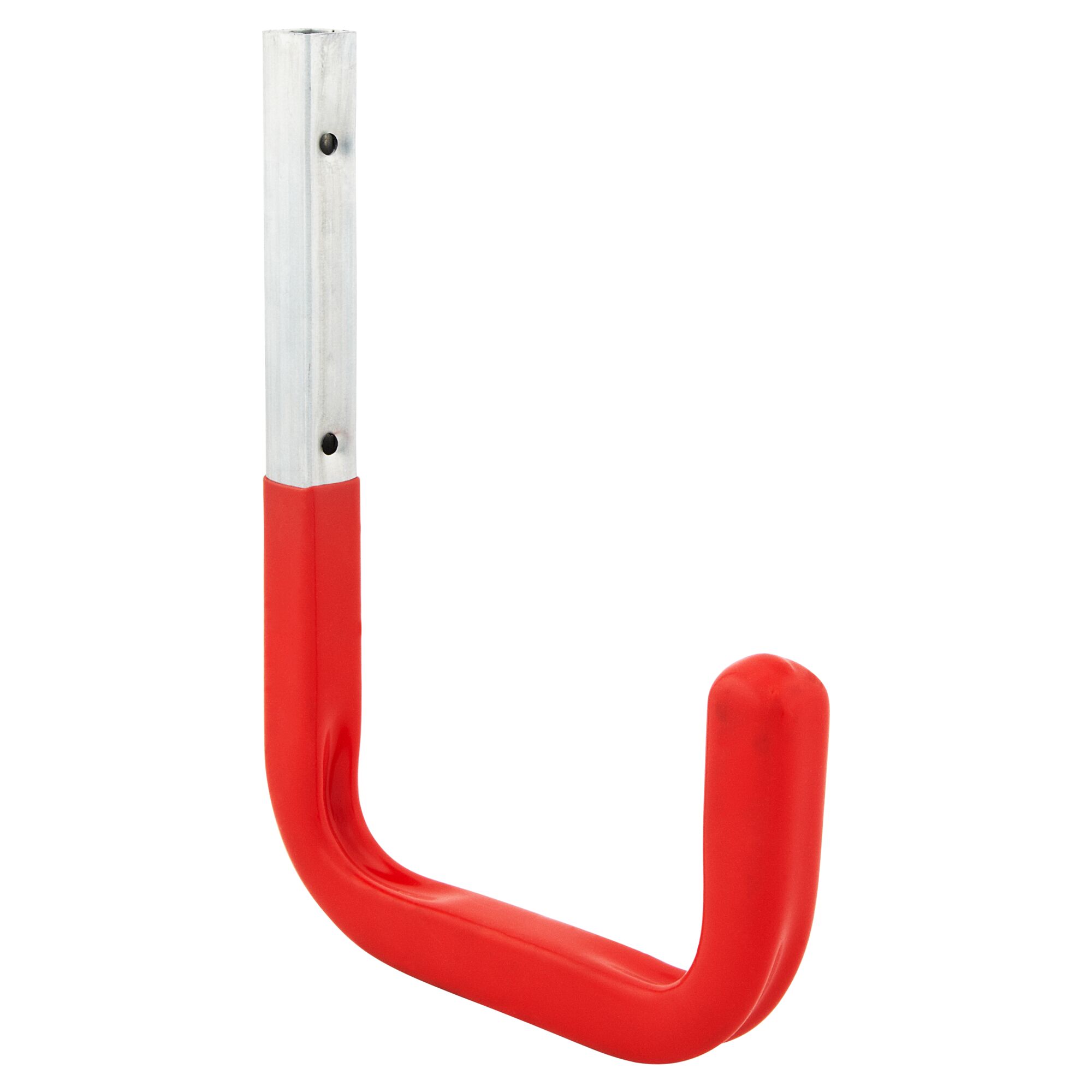 Roter Wandhaken aus Stahl mit Gummierung