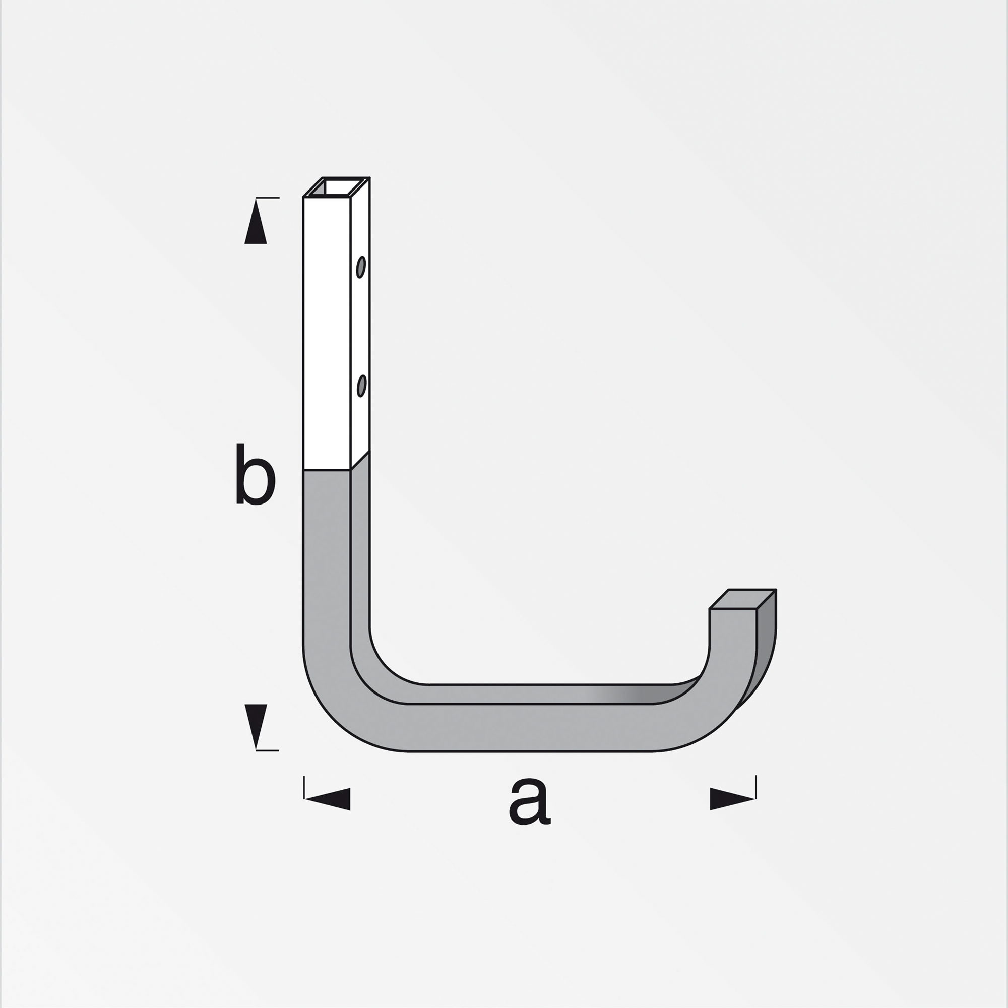 Wandhaken 'coaxis®' Stahl gummiert 8 x 11,5 cm