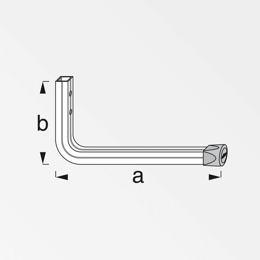 coaxis® Wandhaken Aluminium 17,5 x 8 cm