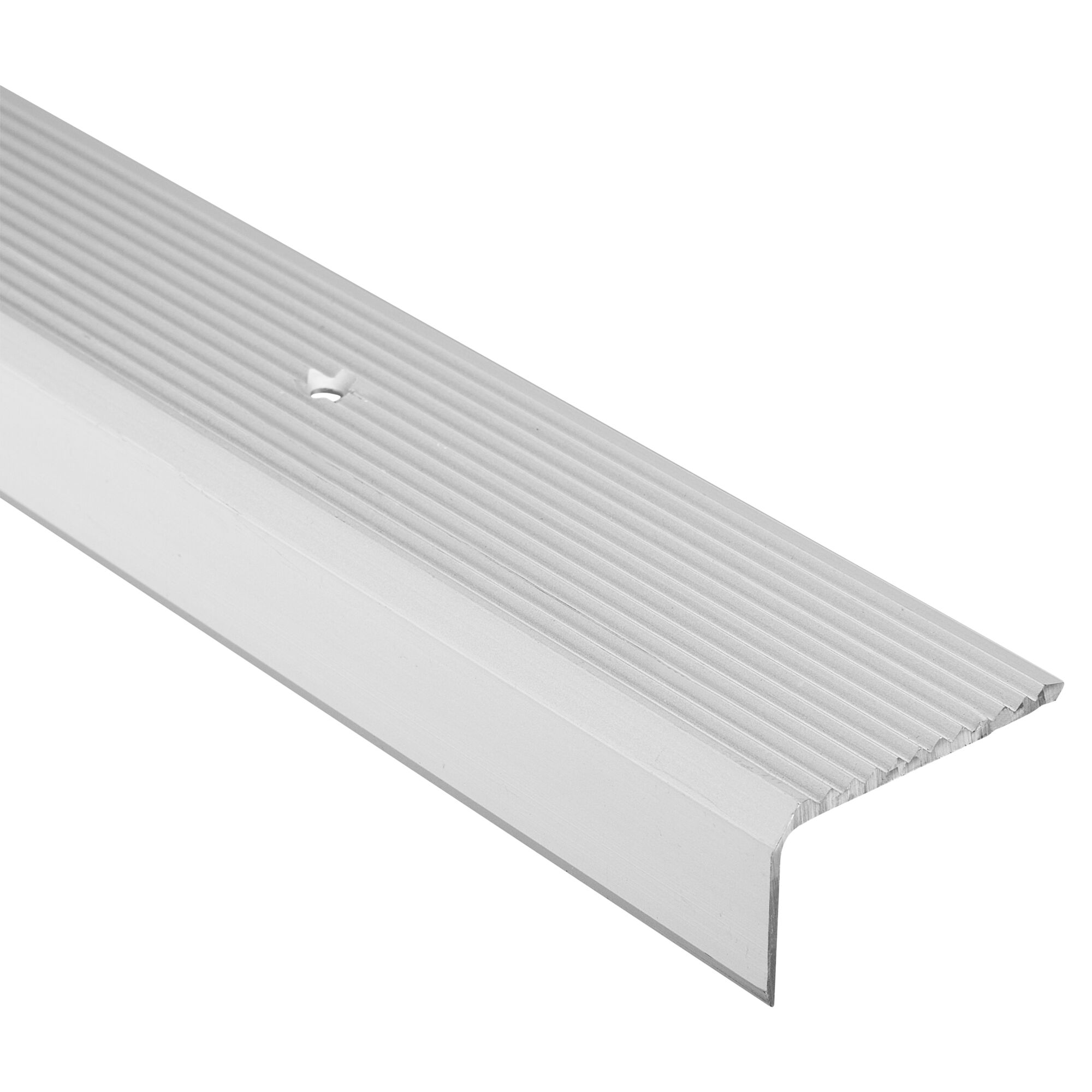 Silberne Treppenschiene aus Aluminium