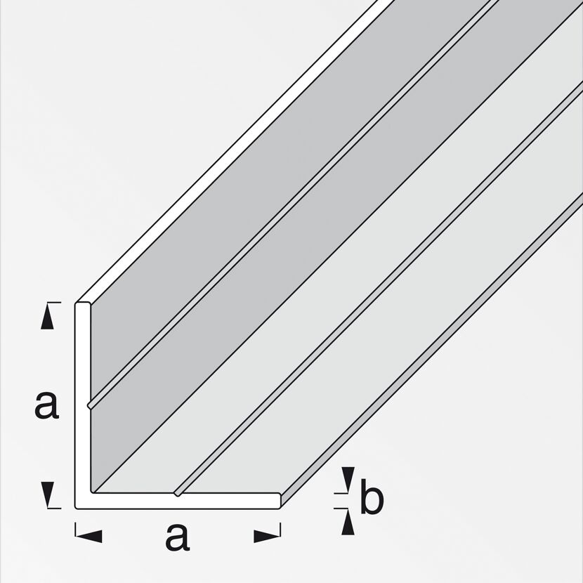 Winkel gleichschenklig weiß 100 x 1,95 cm
