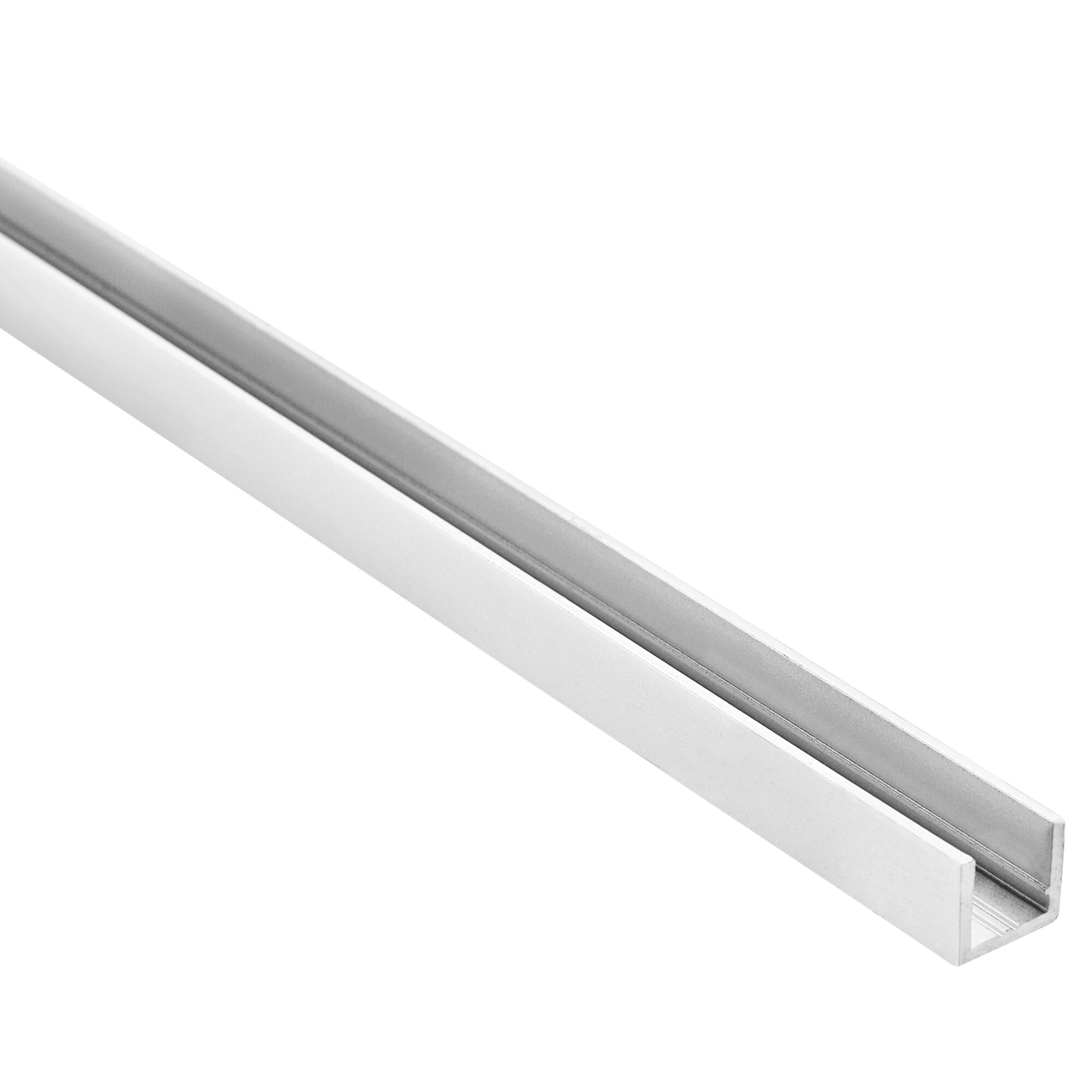 Silbernes U-Profil aus Aluminium
