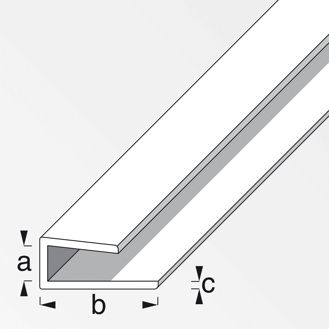 Einfassprofil weiß 1000 x 15 x 4 mm
