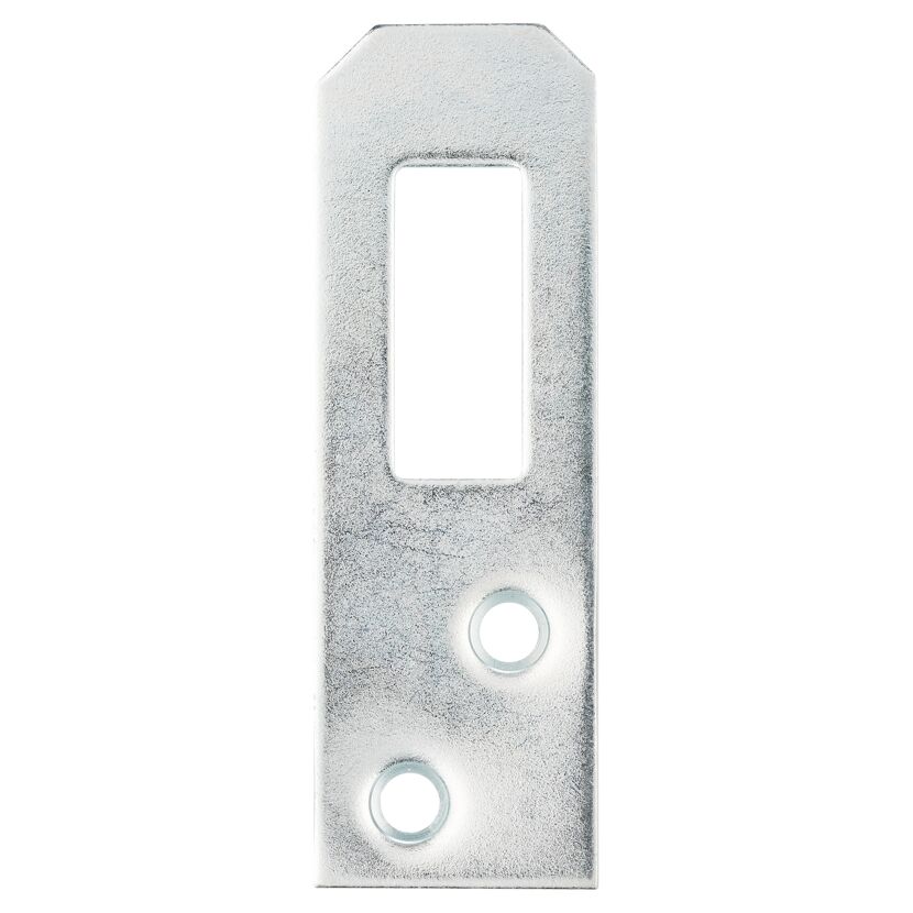 Metallische Kuchenrahmenblende mit zwei Löchern.