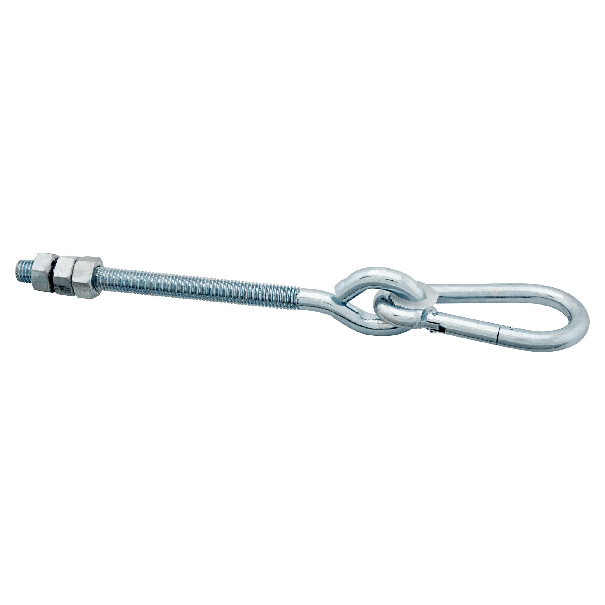 Karabinerhaken mit Schraube und Muttern