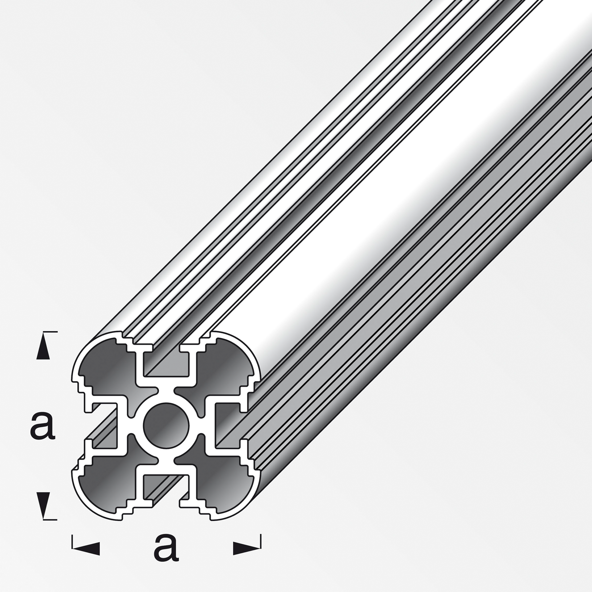 Säulenprofil Coaxis® Aluminium 250 x 3,55 cm + product picture