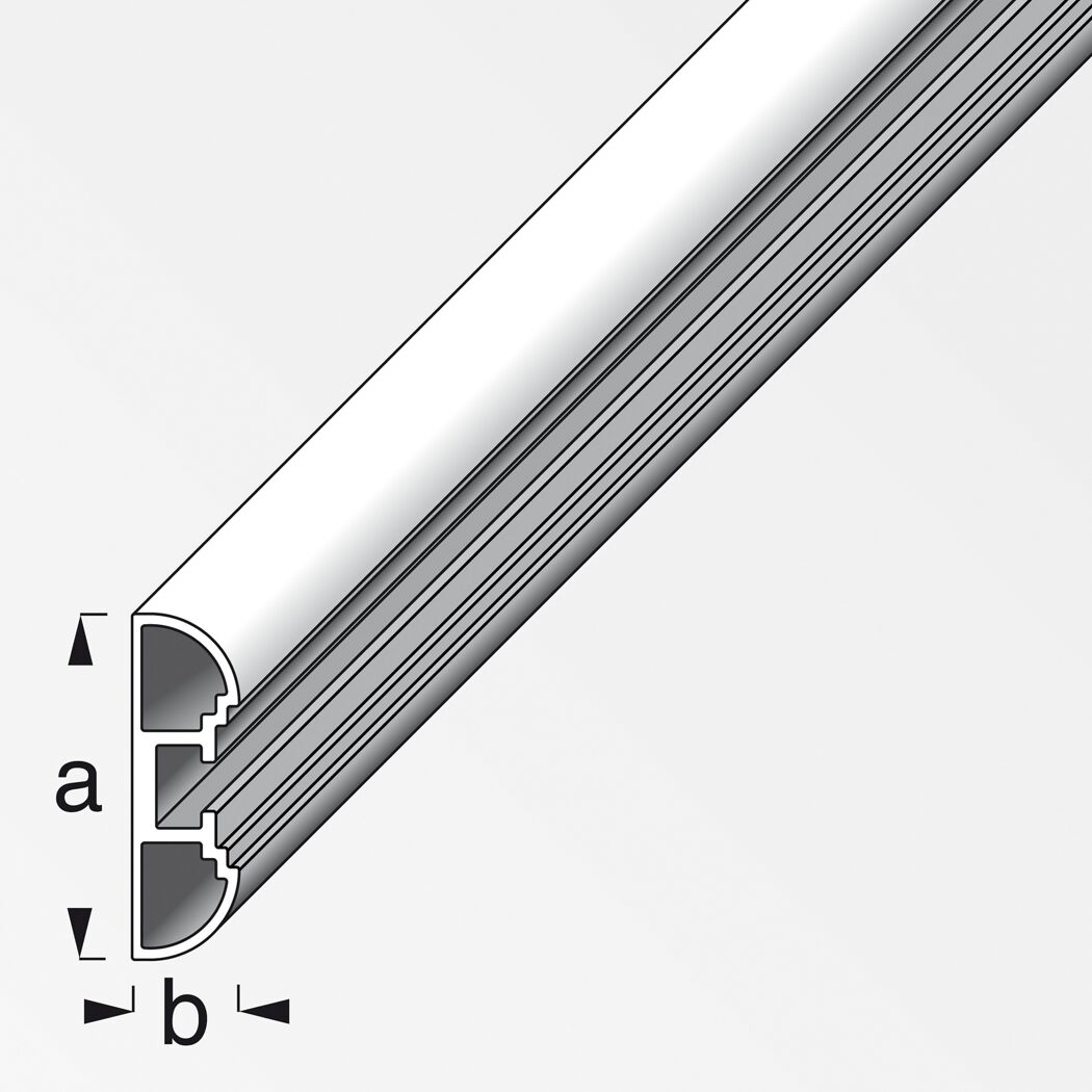 Alu-Profil Coaxis® silbern 1500 x 35,5 x 11 mm