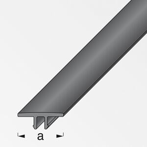 Abdeckleiste Coaxis® PVC schwarz 100 x 1,6 cm
