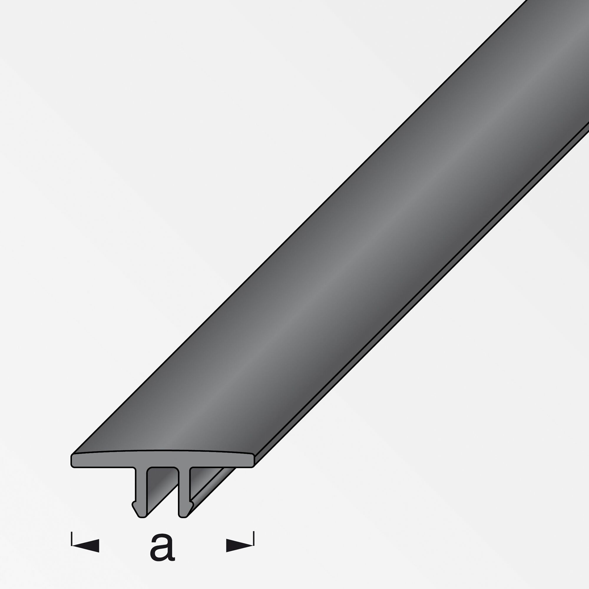 Weiße PVC-Abdeckleiste