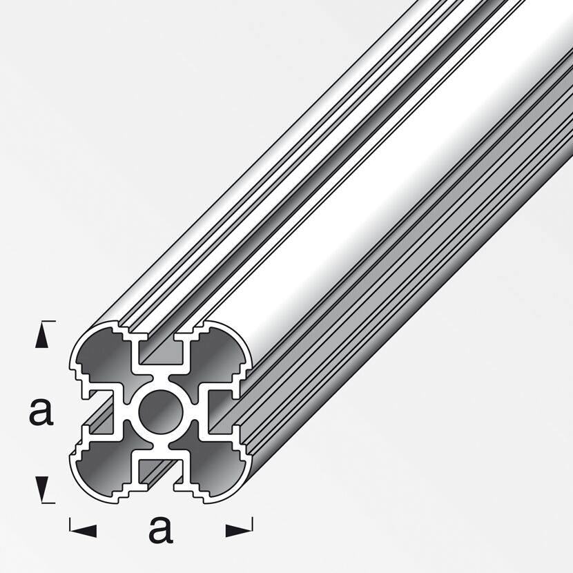 Säulenprofil Coaxis Aluminium blank