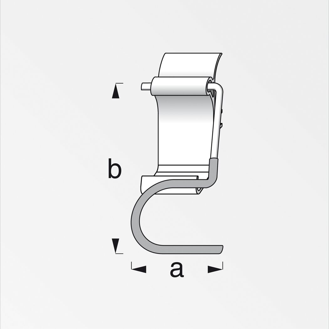 Gerätehalter "Coaxis" Aluminium blank 6 x 8,8 cm