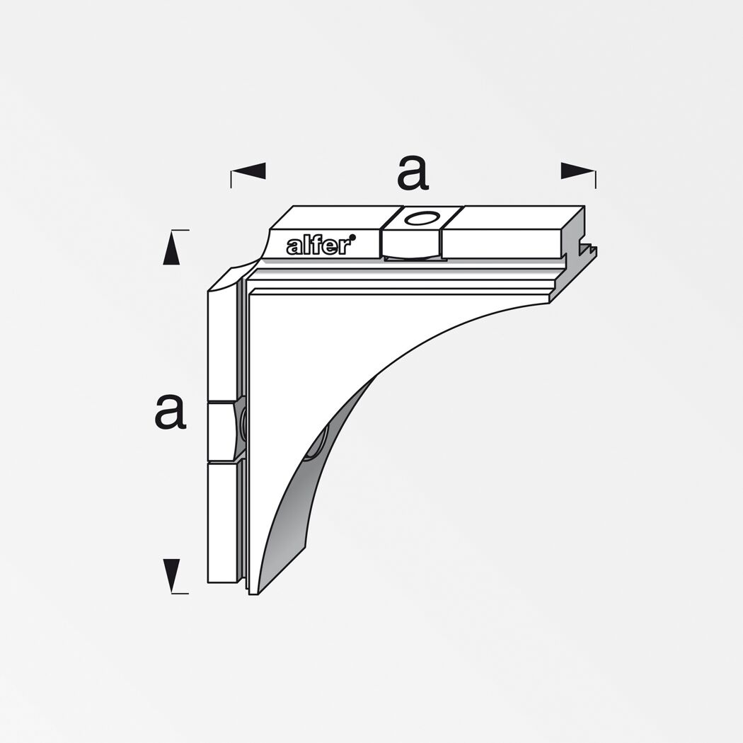 Verbindungswinkel Coaxis® 48,5 x 48,5 mm 2 Stück