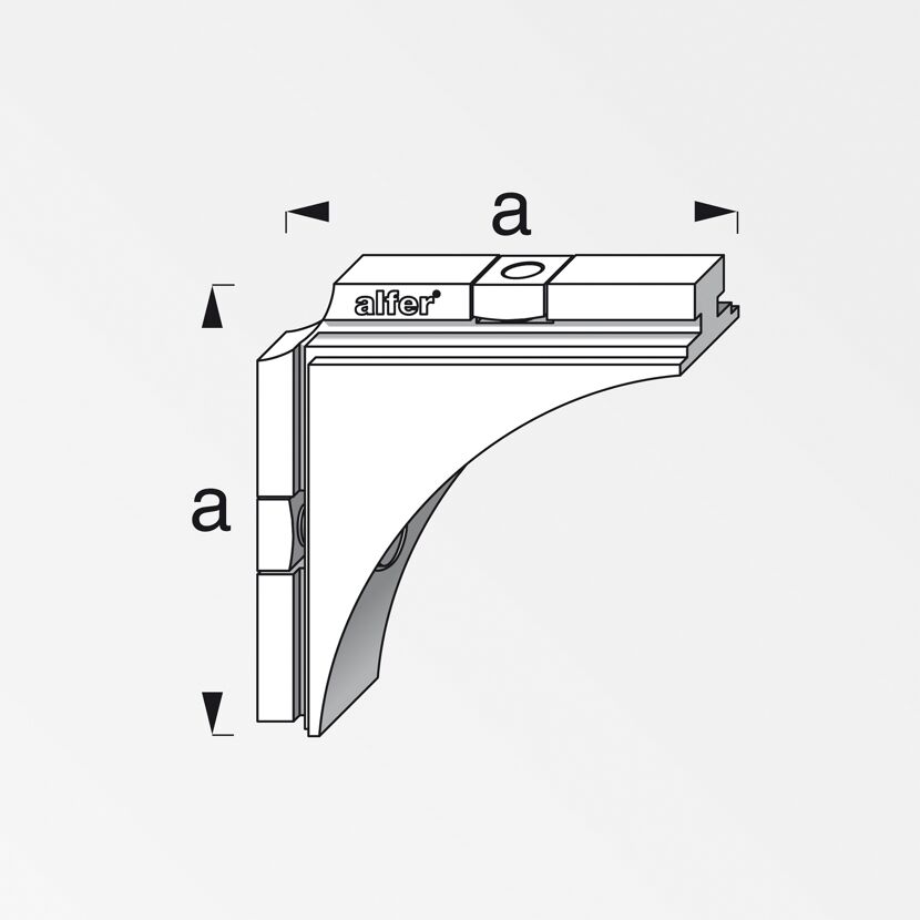 Verbindungswinkel Coaxis® 48,5 x 48,5 mm 2 Stück