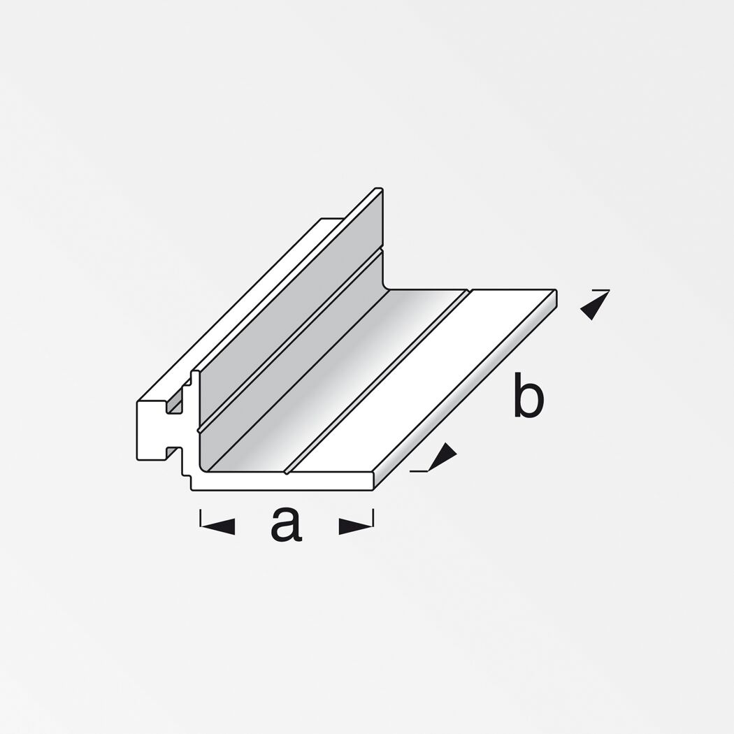 COAXIS Auflageprofil blank 50 x 23,5 mm