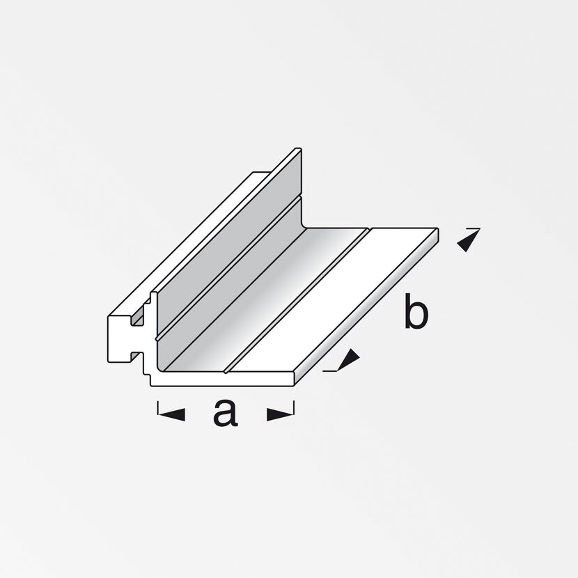 COAXIS Auflageprofil blank 50 x 23,5 mm