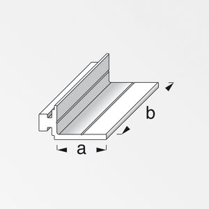 Auflageprofil Coaxis® blank Aluminium 50 x 23,5 mm