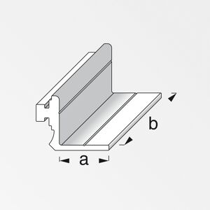 Anschlagprofil Coaxis® blank Aluminium 50 x 23,5 mm
