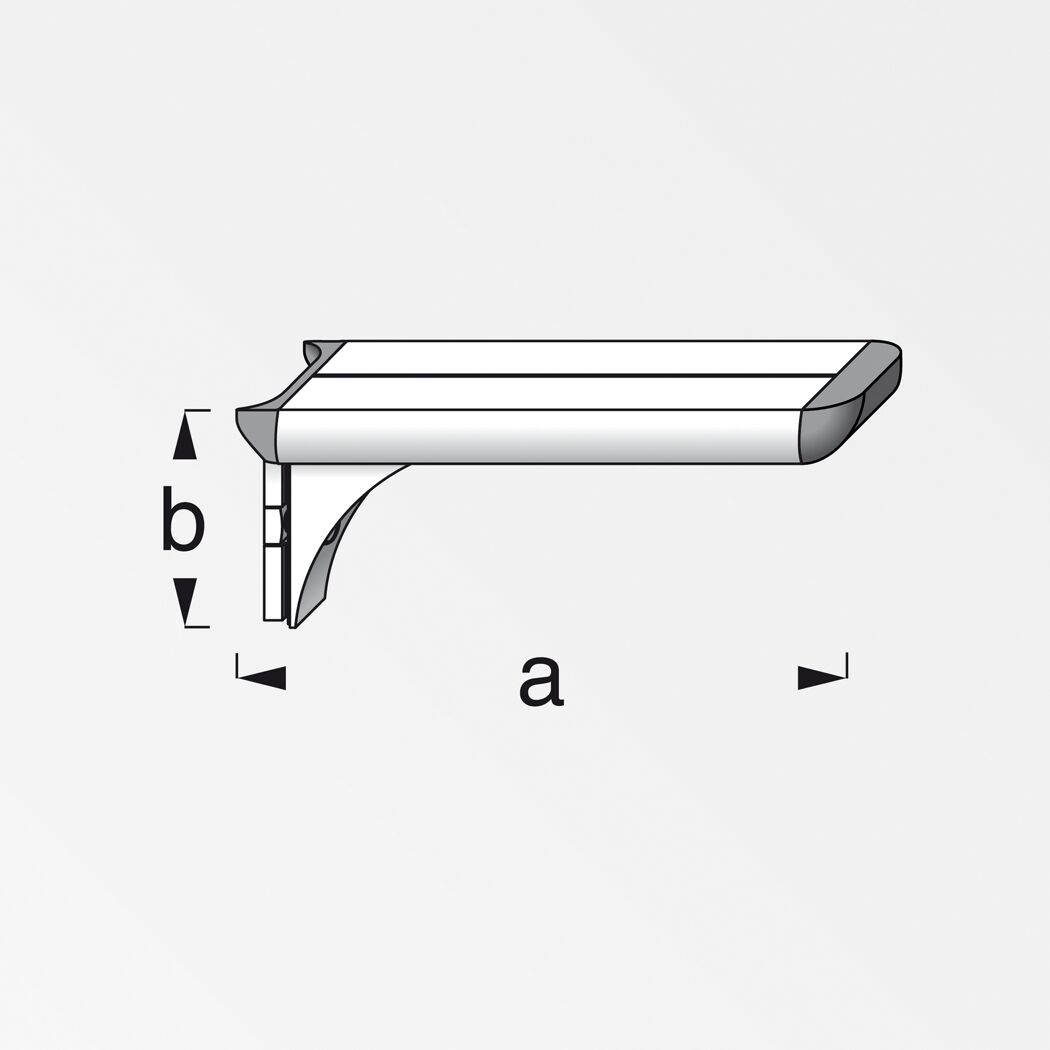 Regalträger Coaxis® blank Aluminium 200 x 51 mm