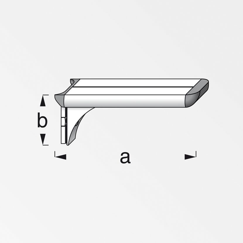Regalträger Coaxis® blank Aluminium 200 x 51 mm