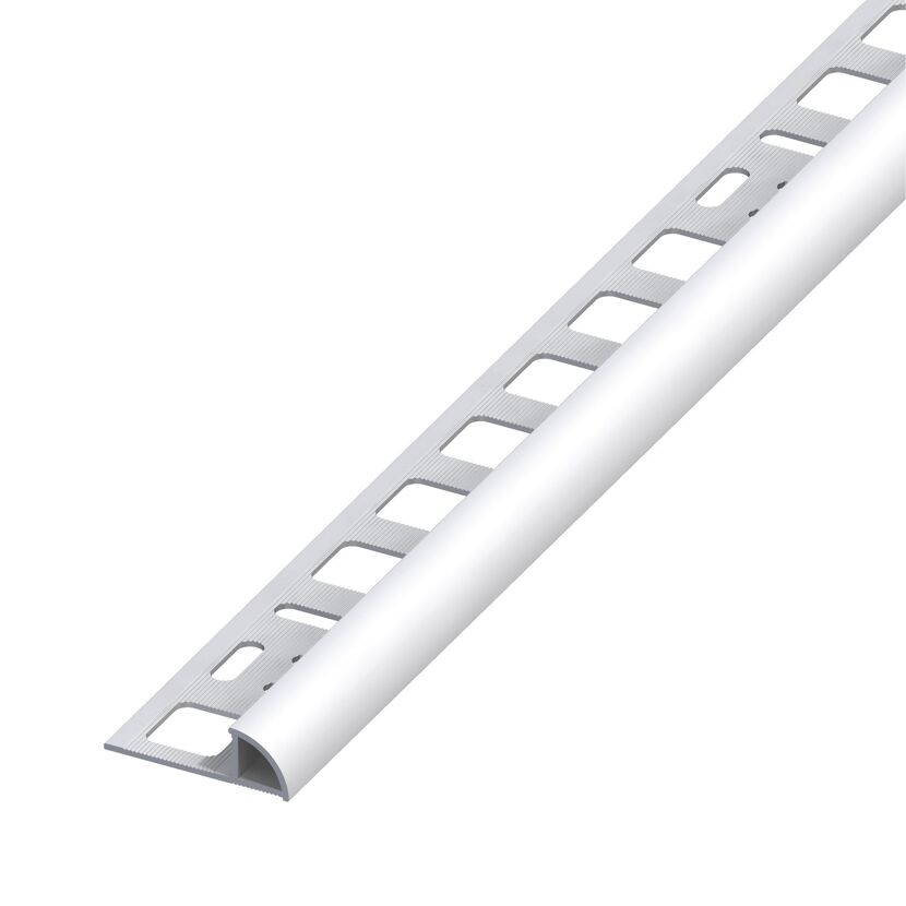 Silbernes Viertelkreis-Fliesenprofil aus Aluminium