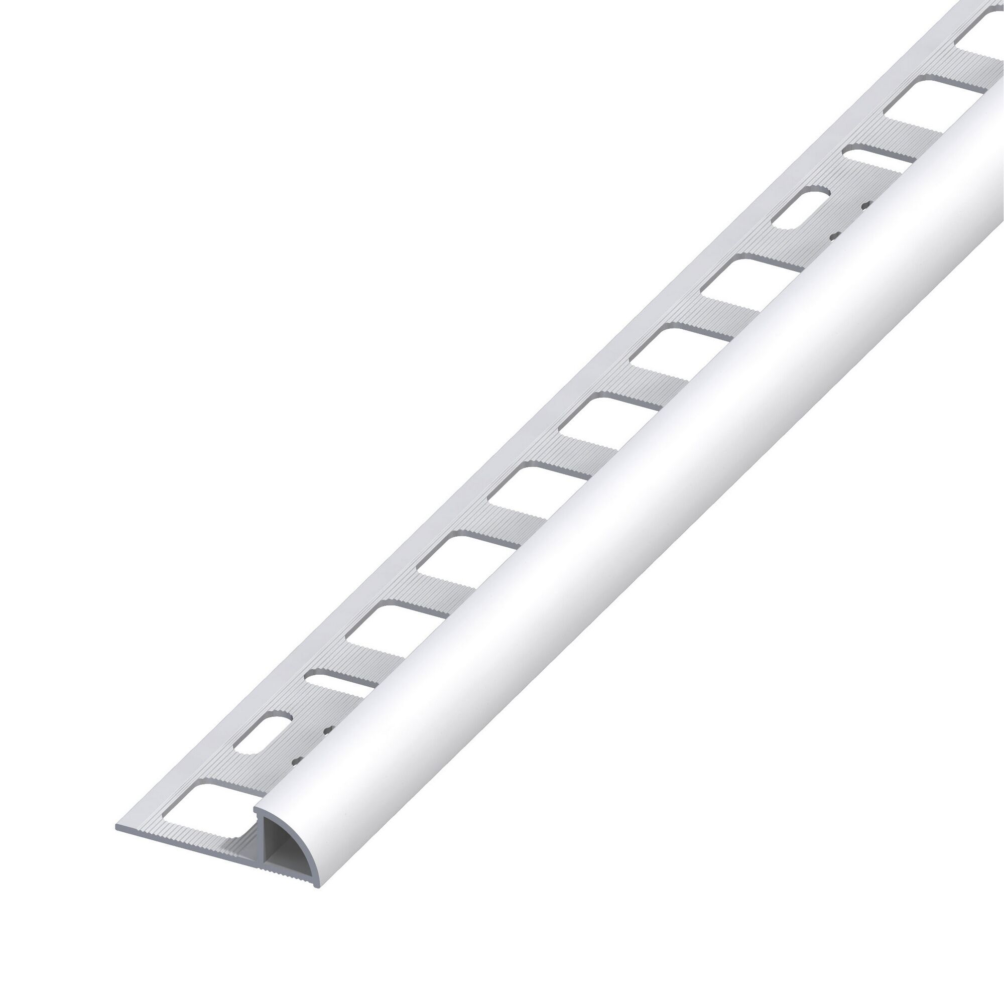 Silbernes Viertelkreis-Fliesenprofil aus Aluminium