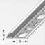 Viertelkreisprofil Aluminium 1000 x 8 x 19,5 mm