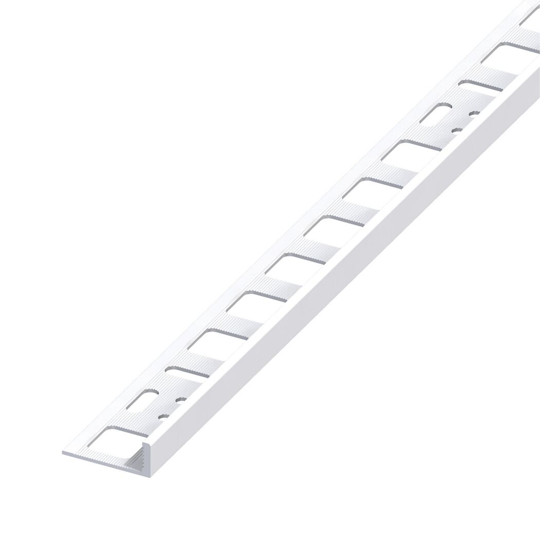Weißes Fliesenprofil aus PVC