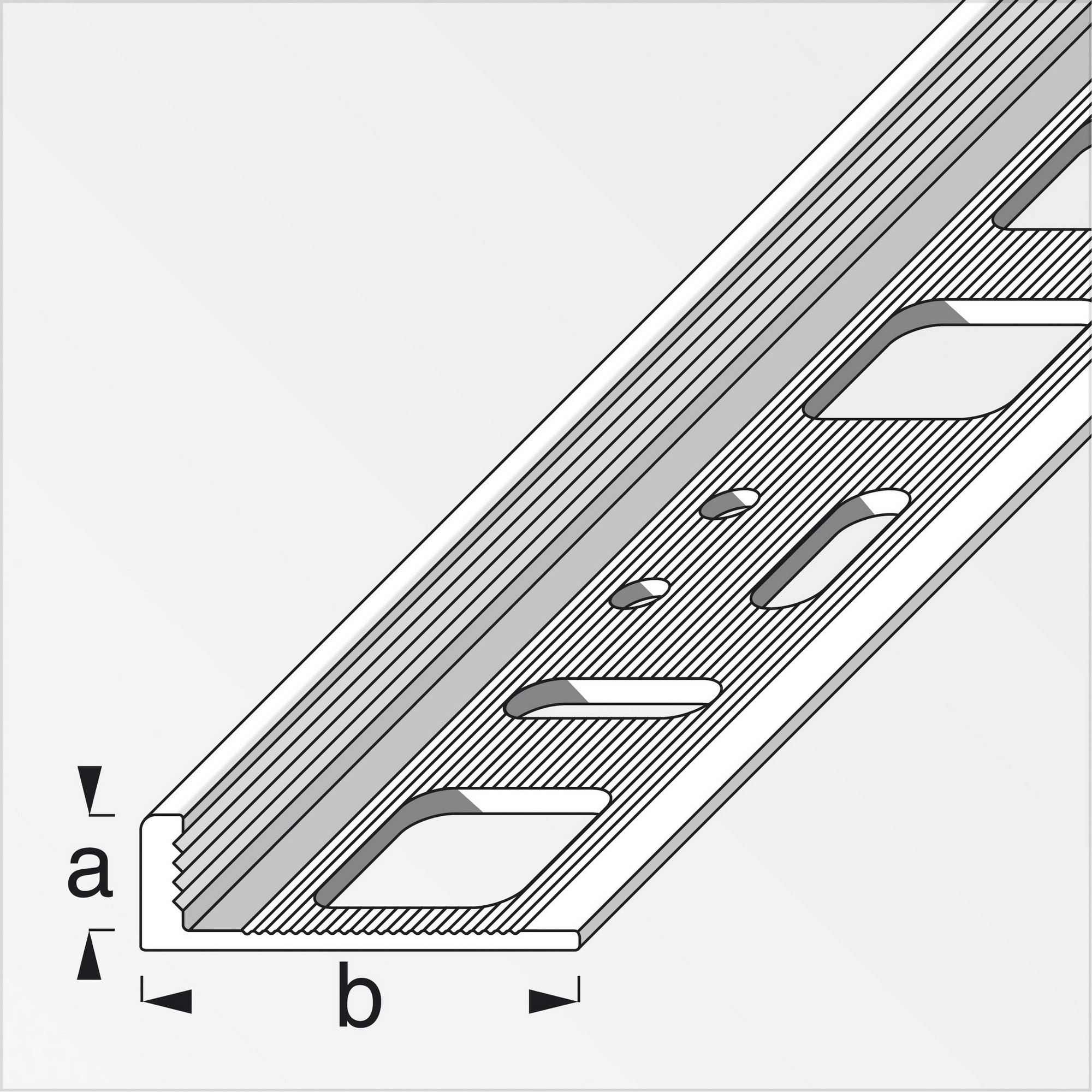 Winkelprofil PVC 1000 x 6 x 21 mm