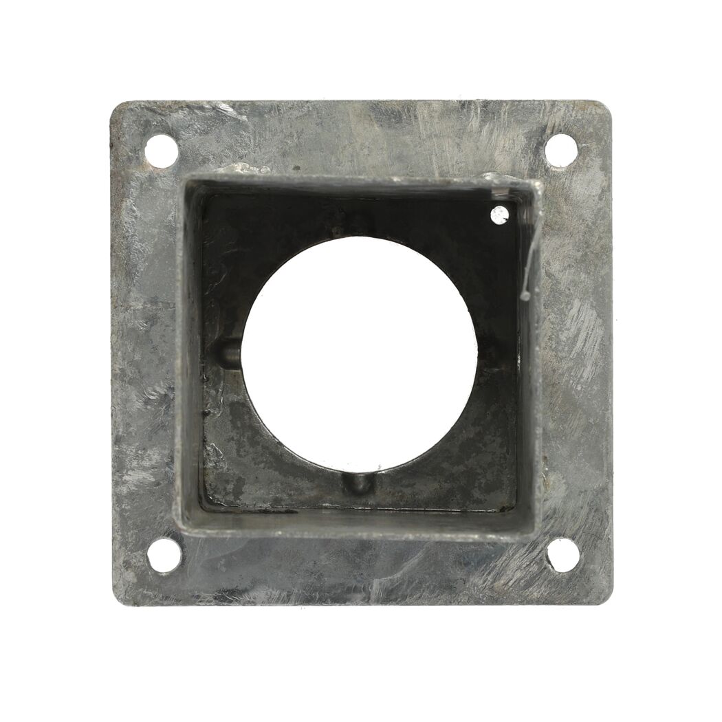 Verzinkter Pfostenträger mit quadratischer Grundfläche