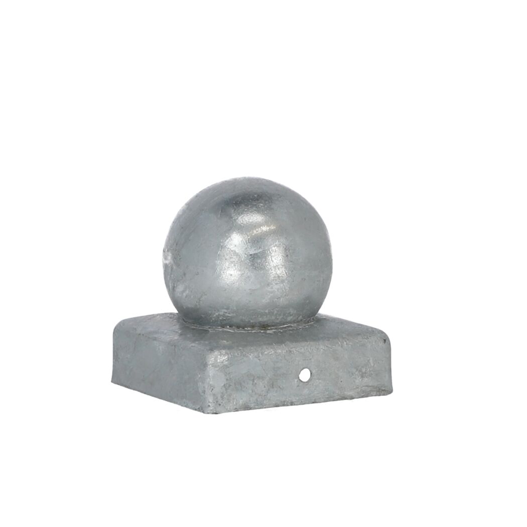 Metallene Pfostenkappe mit Kugel