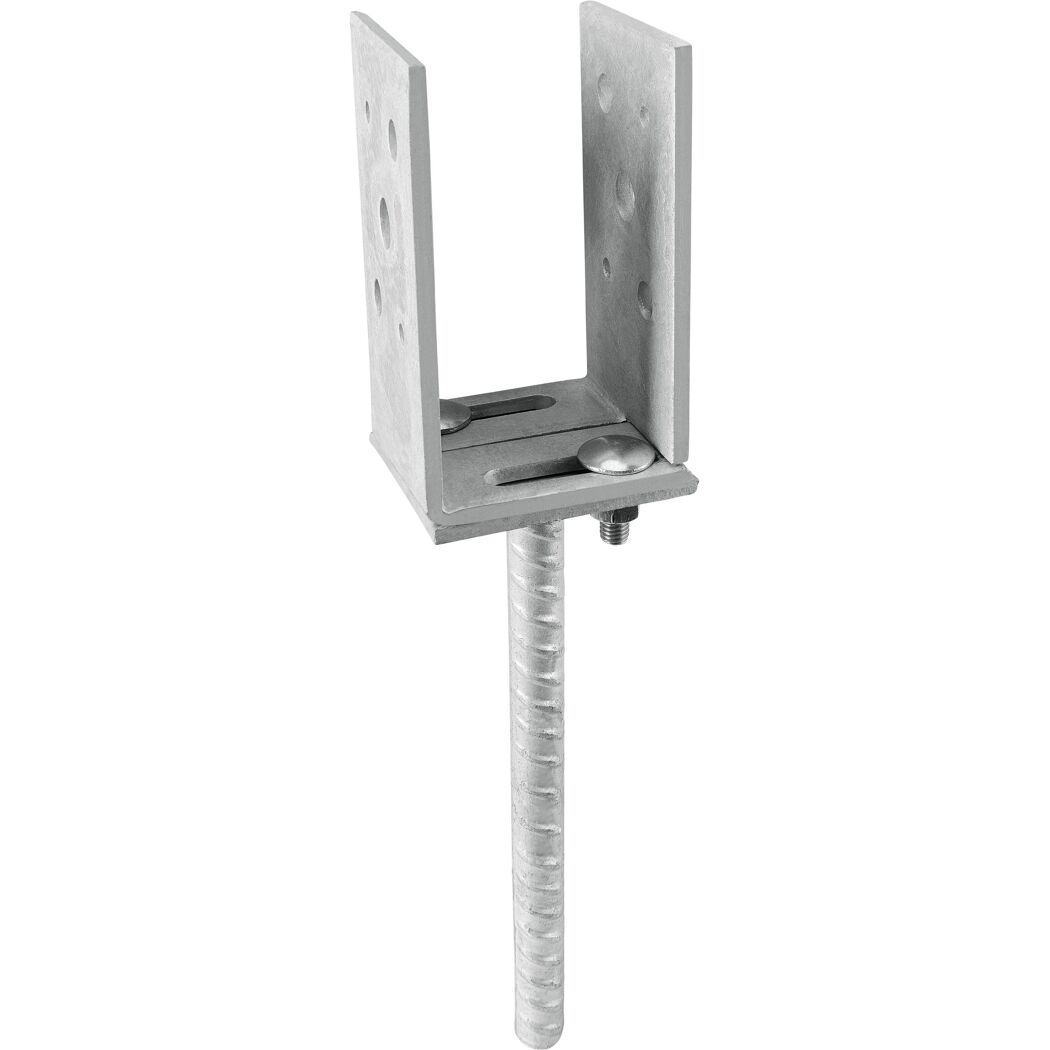 Pfostenträger silber 6,5-12 cm