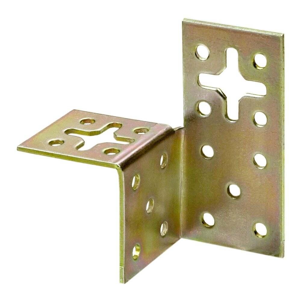 Goldfarbener Universalverbinder 40 x 40 x 80 x 2 mm