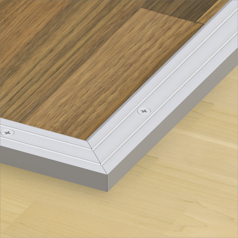 Winkel-Abschlussprofil braun eloxiert, gelocht 2000 x 25 x 10 mm