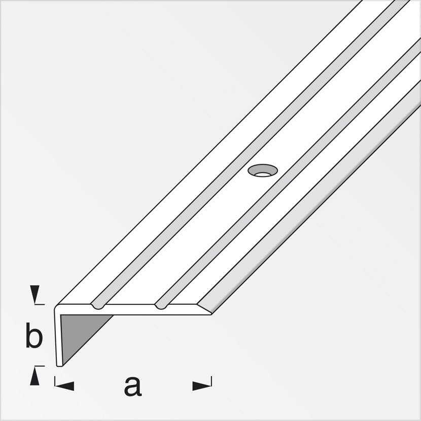 Winkel-Abschlussprofil braun eloxiert, gelocht 2000 x 25 x 10 mm