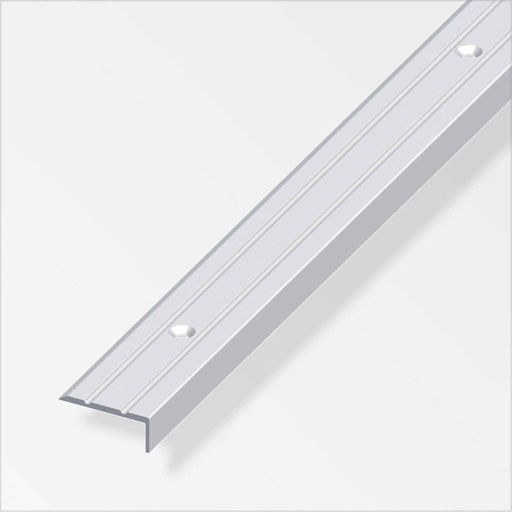Silbernes Abschlussprofil aus Aluminium