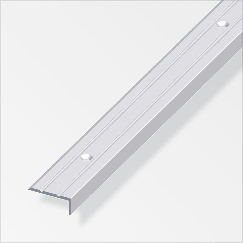 Silbernes Abschlussprofil aus Aluminium