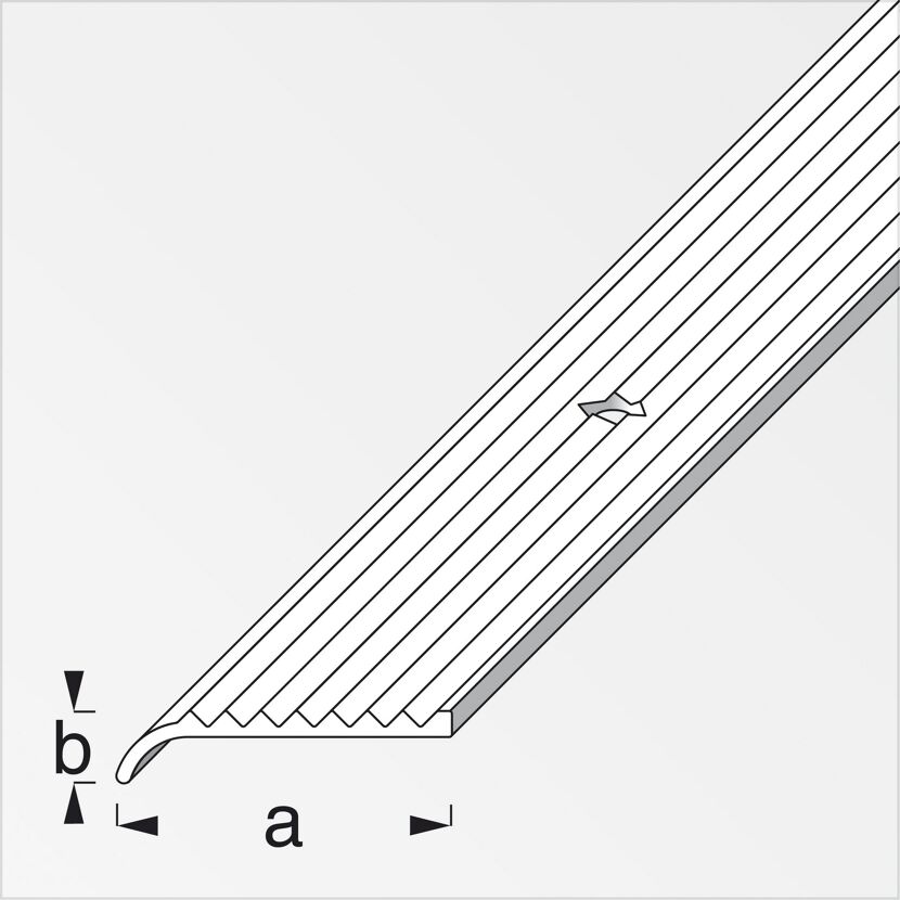 Abschlussprofil Aluminium silber 25 x 6 mm