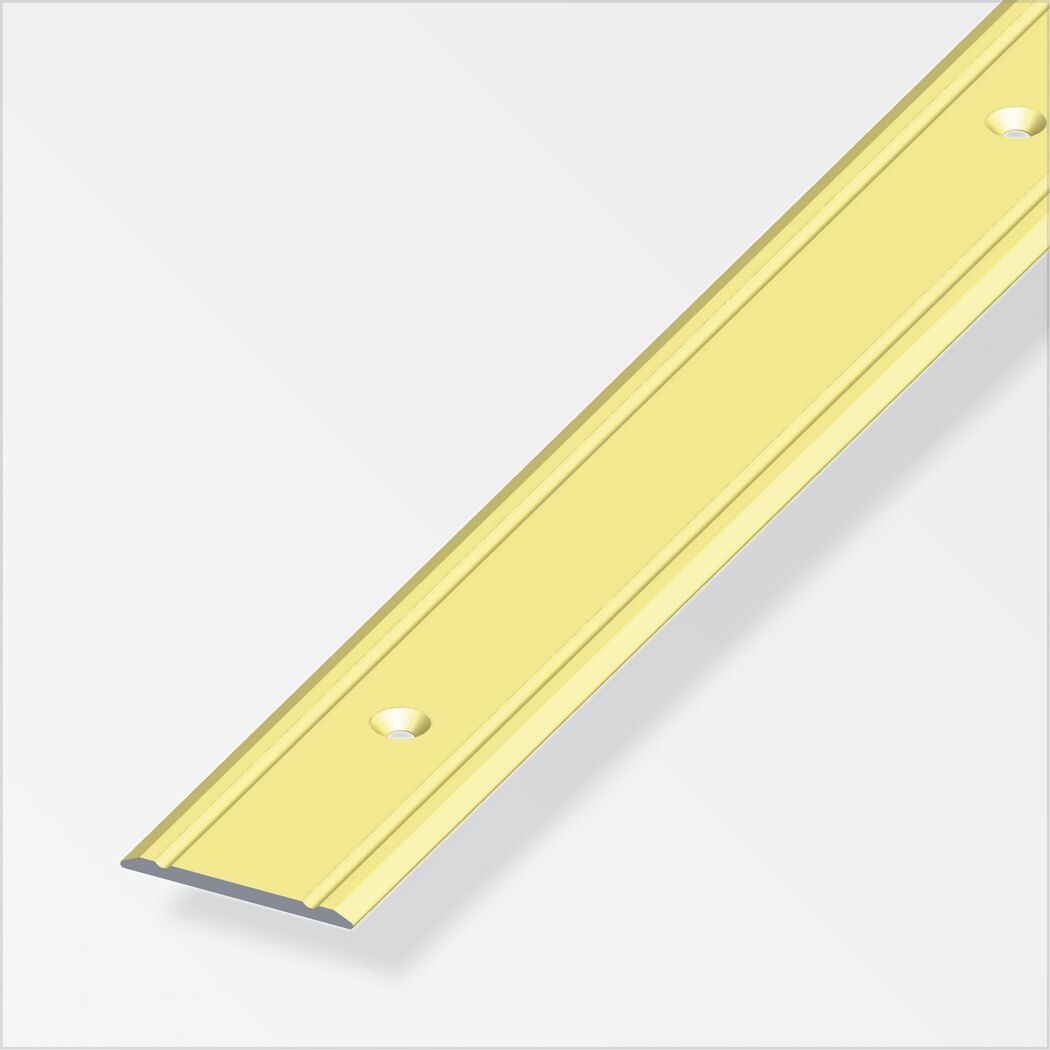 Übergangsprofil aus Aluminium flach, gelocht 2000 x 30 x 2 mm