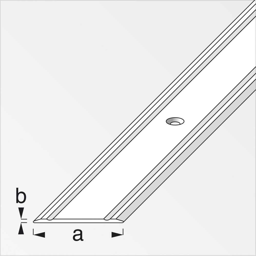 Übergangsprofil Silber 30 x 22 mm