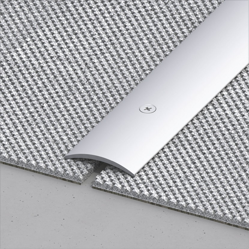 Übergangsprofil silber für Teppich auf Beton