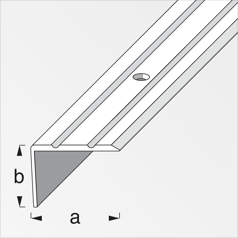 Treppenprofil Aluminium silber, Breite 25 mm