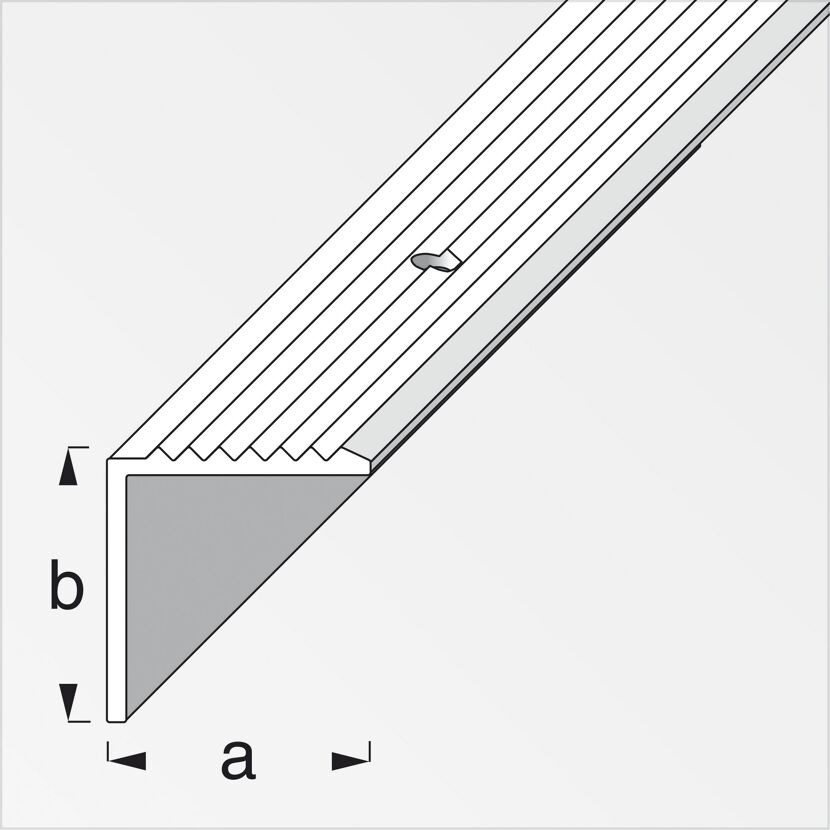 Treppenprofil Aluminium silber, Breite 19 mm