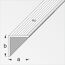 Treppenprofil Aluminium messingfarben, Breite 19 mm