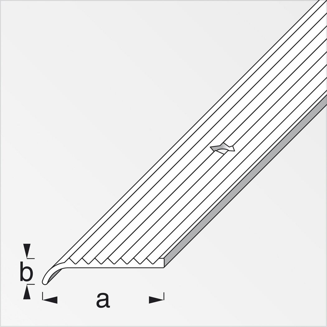Treppenprofil Aluminium silber 1000 x 25 x 6 mm