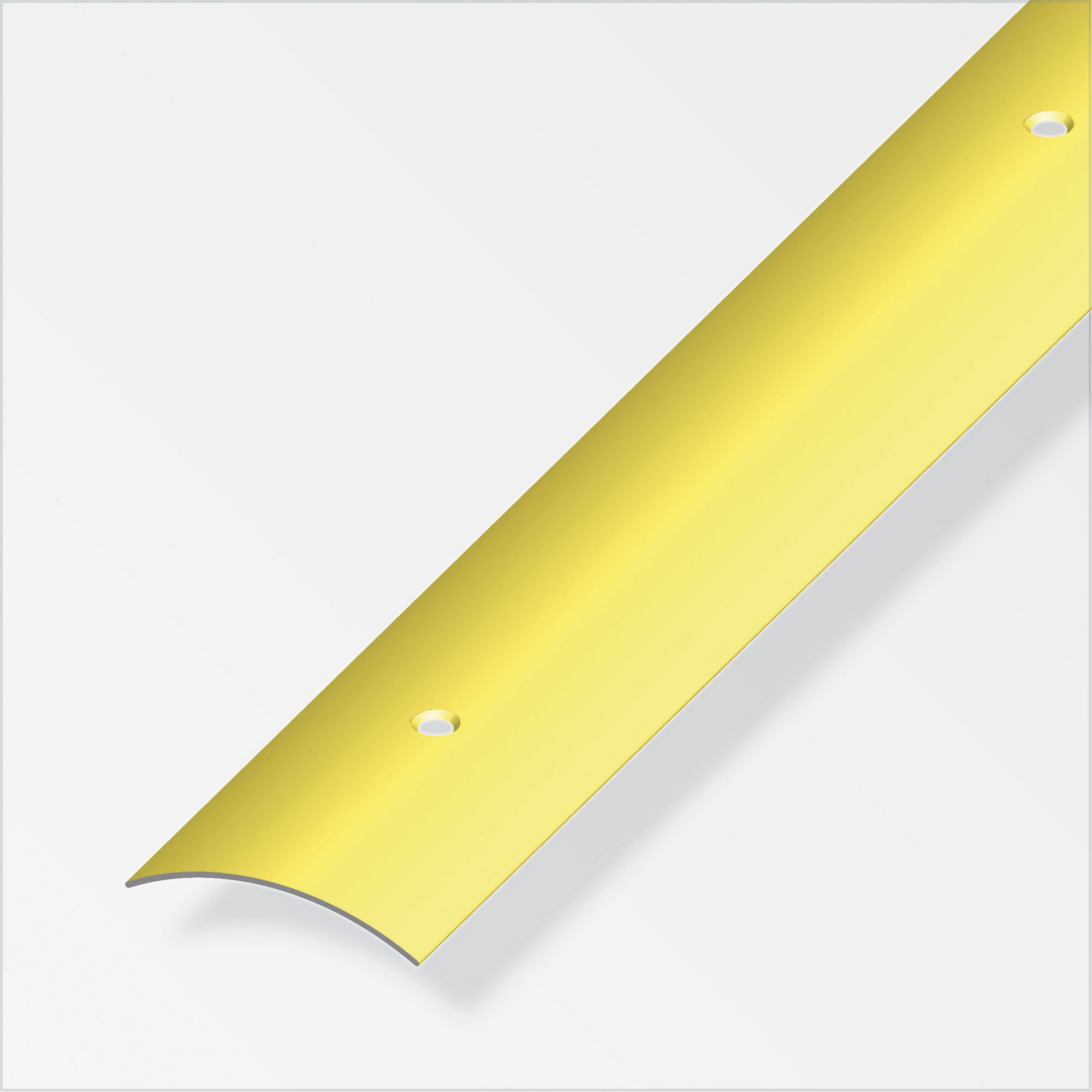 Goldene Teppichleiste mit Bohrlöchern