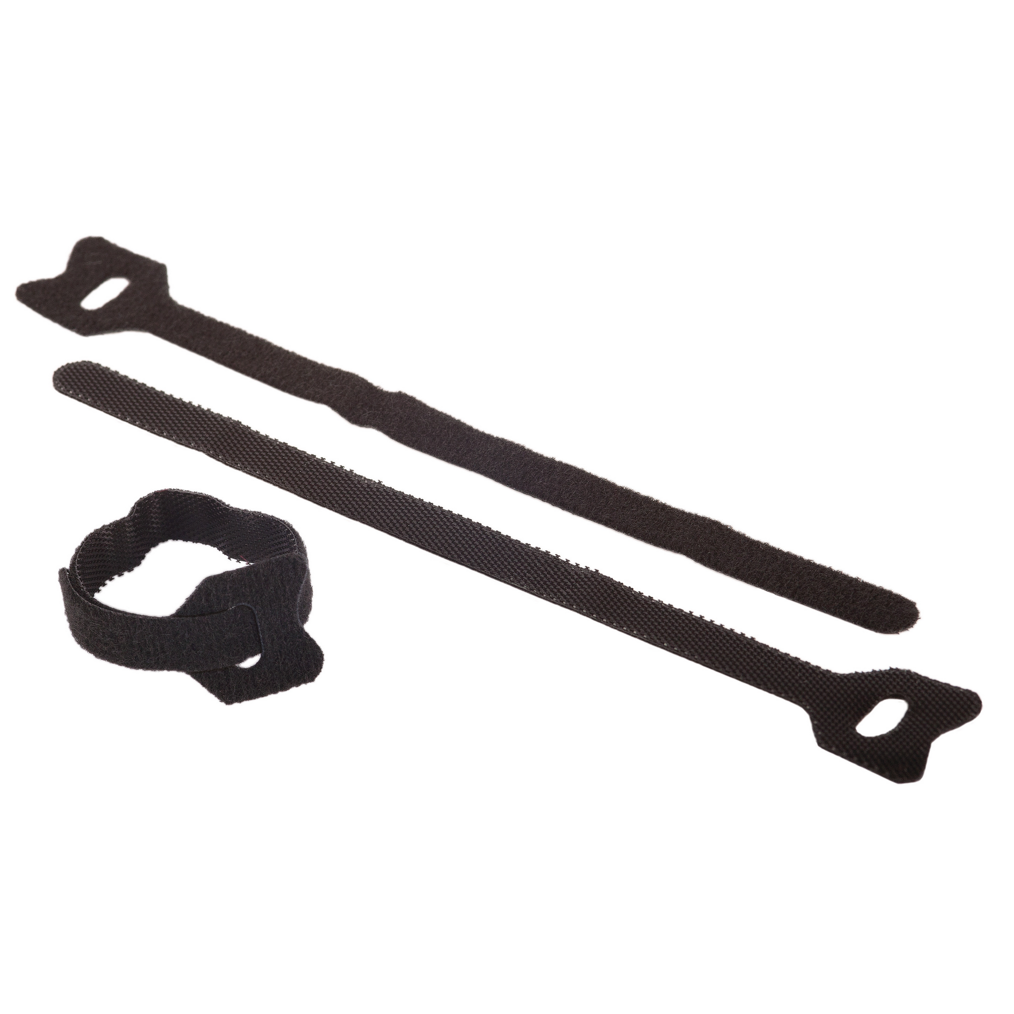 Klett-Kabelbinder schwarz 0,8 x 15 cm 6 Stück