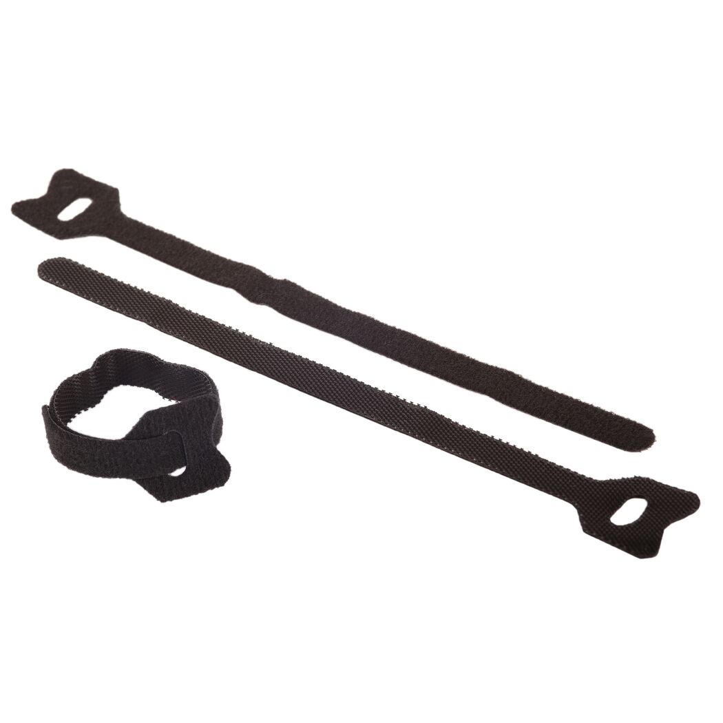 Klett-Kabelbinder schwarz 0,8 x 15 cm 6 Stück